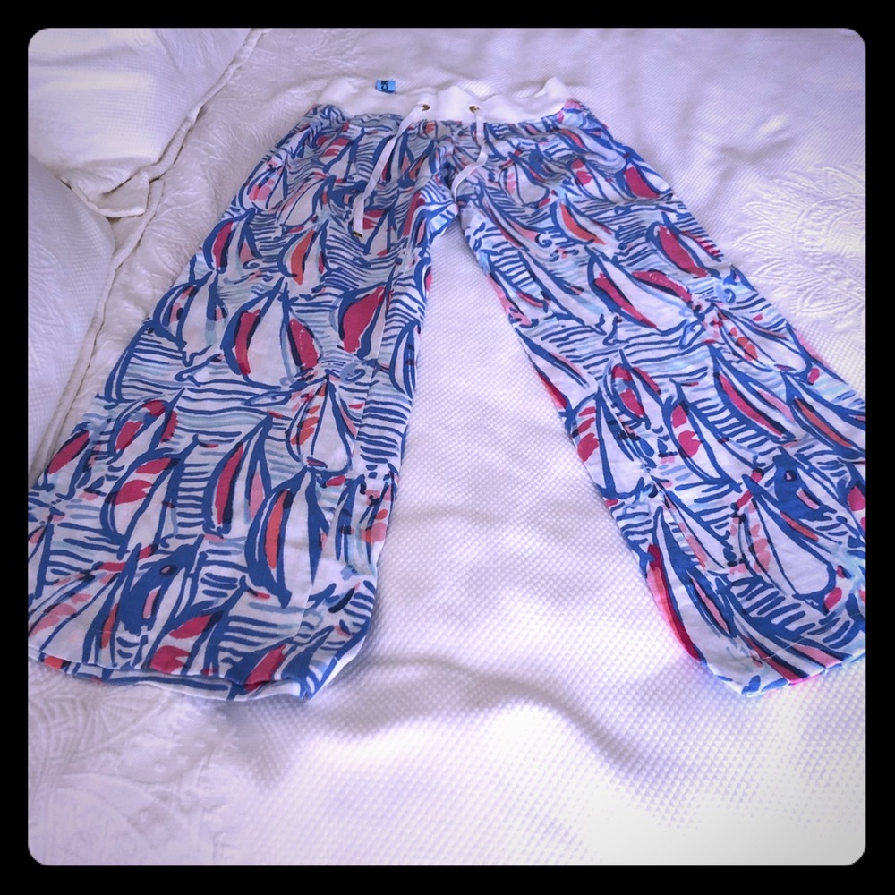 Lily Pulitzer linen beach pants